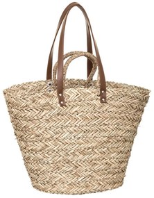 Torba damska na zakupy z uchwytami, SHOPPING, trawa morska