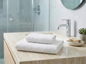 Zestaw ręczników CARRARA 1 szt. 60x100 cm i 1 szt. 40x55 cm 100% bawełna, biały