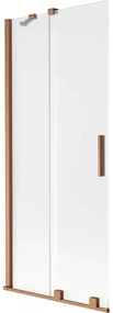 Mexen Velar parawan nawannowy 2-skrzydłowy rozsuwany 80 x 150 cm, szron, miedź szczotkowana - 896-080-000-31-65