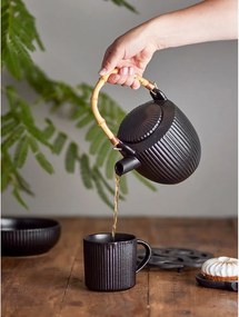 Czarny kamionkowy dzbanek do herbaty 850 ml Neri – Bloomingville