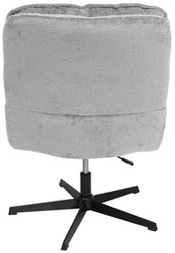 Relaksacyjny obrotowy fotel KATANIA z podnóżkiem, jasnoszary