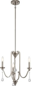Quintiesse QN-KARLEE3 - Żyrandol na pręcie KARLEE 3xE14/60W/230V matowy chrom