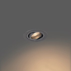 Nowoczesny podtynkowy reflektor LED Rondoo, grafitowy, GU10, 50 mm, obrotowe