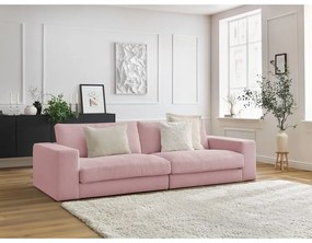 Różowa sztruksowa sofa 274 cm Leonard – Bobochic Paris