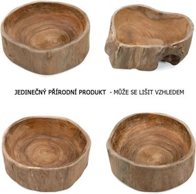 Dekoracyjna okrągła drewniana miska DALB
