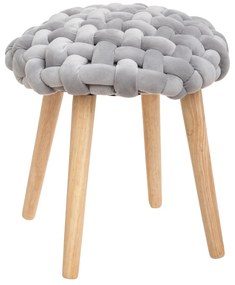 Taboret COSY z siedziskiem w kratkę, 43 cm