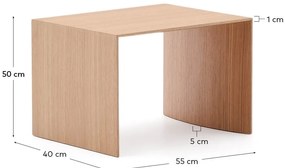 Stolik w dekorze dębu 40x55 cm Litto – Kave Home
