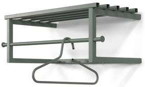 Zielonoszary metalowy wieszak ścienny z półką Marco – Spinder Design