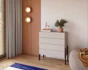 Komoda JUKON 4S 84cm kaszmirowa HELVETIA