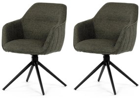 Zestaw krzeseł obiadowych z mechanizmem zwrotnymHC-536 GRN2, 2 szt.