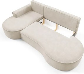 Narożnik MOLLY Lewostronny z funkcją spania, wolnostojący tkanina CURIO 09 Beżowy
