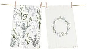 Bawełniane ścierki zestaw 2 szt. 50x70 cm Christmas Twigs – Butter Kings