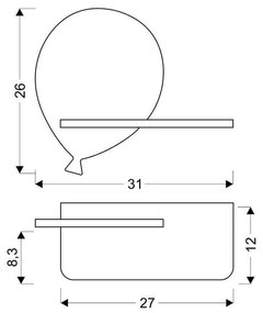 Żółta lampa dziecięca Balloon – Candellux Lighting