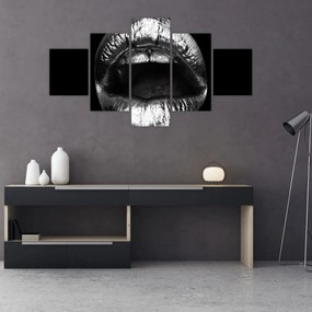 Obraz - Błyszczące usta (125x70 cm)
