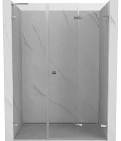 Mexen Lunar-F L drzwi prysznicowe składane prawe 125 cm, transparent, chrom - 836SL-125-050-01-00-P