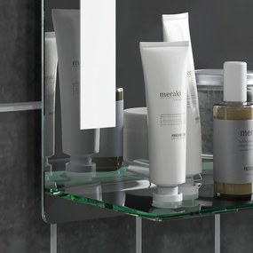 kleankin Lustro łazienkowe z oświetleniem LED, eleganckie i wysokiej jakości, szkło, aluminium, plastik, 50S x 12G x 70W cm