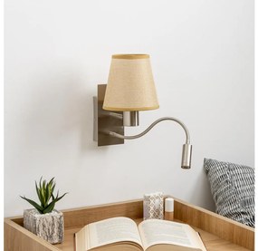 Brilagi - LED Kinkiet NUBILA 1xE27/25W/230V+LED/3W chrom/jasnobrązowy