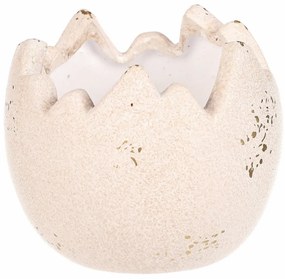Ceramiczny pojemnik na kwiaty Muszla stojąca, 13 x13 x 11 cm