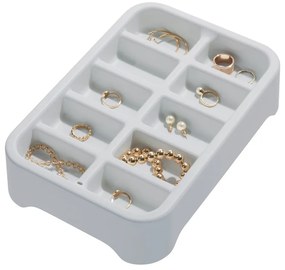 Szary organizer na biżuterię iDesign Eco Bin 10, 28,12x19,23 cm