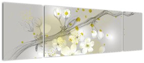 Obraz kwitnącej gałązki (170x50 cm)