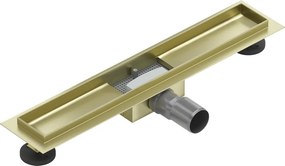 Mexen Flat korpus do odpływu liniowego 60 cm, złoty szczotkowany - 1A15060