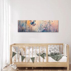 Obraz - Łąka z motylem II (170x50 cm)