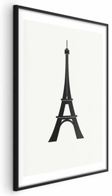 Plakat Wieża Eiffla 29,7x42 cm z ramą czarną z marginesem ARTGEIST B