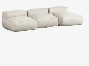 Sofa Modułowy Z Szezlongiem 3-częściowy Do Ogrodu Dojans Kremowa Semoline - Sklum