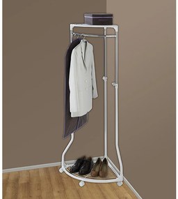 Narożny wieszak na ubrania - szafa na kółkach, WENKO