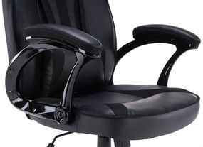 Fotel Czarny Nowoczesny Gamingowy R7-B17