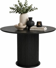 Czarny okrągły stół z lamelami L6-D99