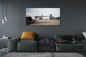 Obraz na płótnie Samolot na Tle Lotniska