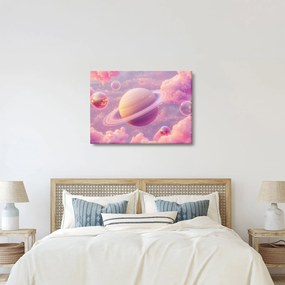 Obraz - Różowa planeta (70x50 cm)