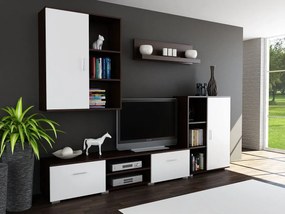 Meblościanka Armo 7X - biała + wenge