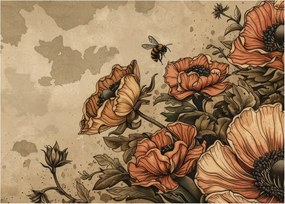 Obraz na szkle - Bee Meadow II. (70x50 cm)