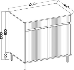 Komoda OSTIA 100 cm do Salonu Sypialni Odcienie beżu
