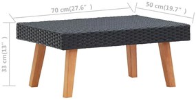 Minimalistyczny czarny stolik ogrodowy - Linder
