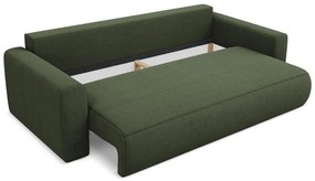Rozkładana/ze schowkiem sofa w kolorze khaki 238 cm Kapua – Makamii