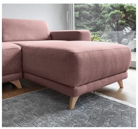 Różowy rozkładany/ze schowkiem narożnik Classy Sophie – Miuform