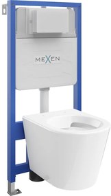 Mexen zestaw podtynkowy WC stelaż Fenix Slim z miską WC Rico, biały połysk - 6103372XX00