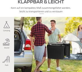 Outsunny leżak ogrodowy skladany duży leżak plazowy regulowany leżak metalowy compact do ogrodu i plaży | Aosom PL