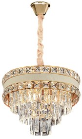Lampa Wisząca z Kryształami G047-CP 40CM ZŁOTA