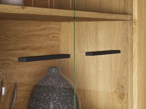 Witryna niska BRONX 2D 92cm dąb/czarna ML MEBLE