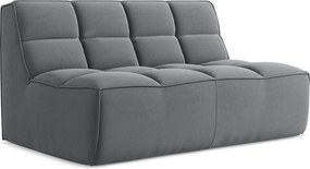 Modułowa sofa 2-osobowa - z tkaniny welwetowej - stalowy - KALAI