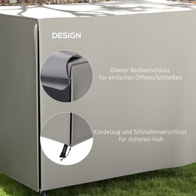 Outsunny Pokrowiec na huśtawkę ogrodową, odporny na rozdarcia, odporny na warunki atmosferyczne, System Tex-Lock, 205x124x164 cm, Szary