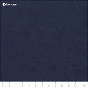 Ciemnoniebieski aksamitny rozkładany narożnik (lewostronny) Sweet Harmony – Miuform