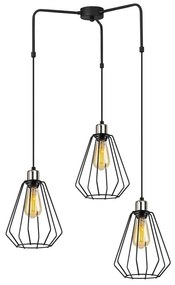 Czarna metalowa lampa wisząca Opviq lights Mathaios