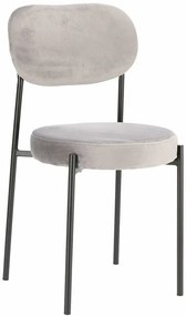 Szare Minimalistyczne Krzesło Tapicerowane L8-D34
