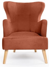 Ceglasty fotel typu uszak Noemye – Bonami Selection