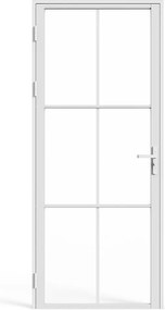 Odwracalne drzwi  z aluminium i szkła hartowanego – Wys. 204 x Szer. 83 cm – Białe – SEROTO